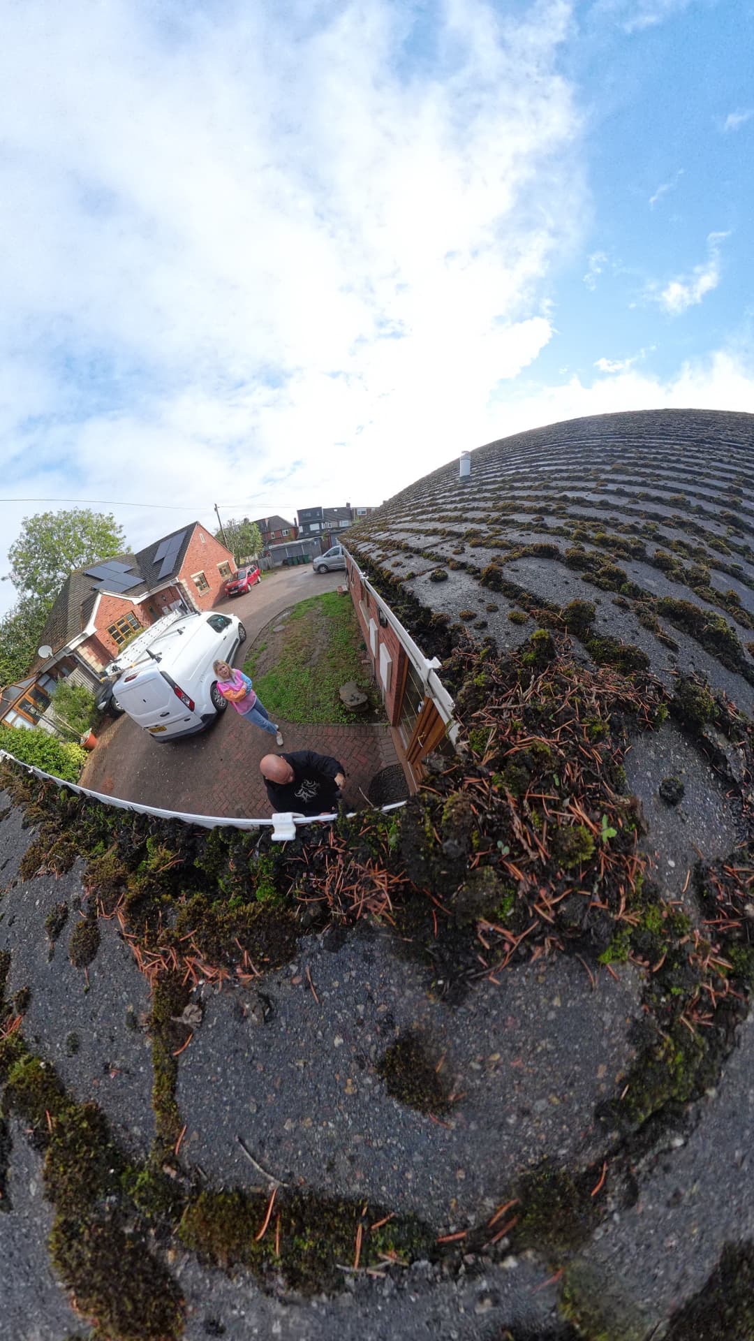 Blocked gutter from live camera inspection, comparison 2