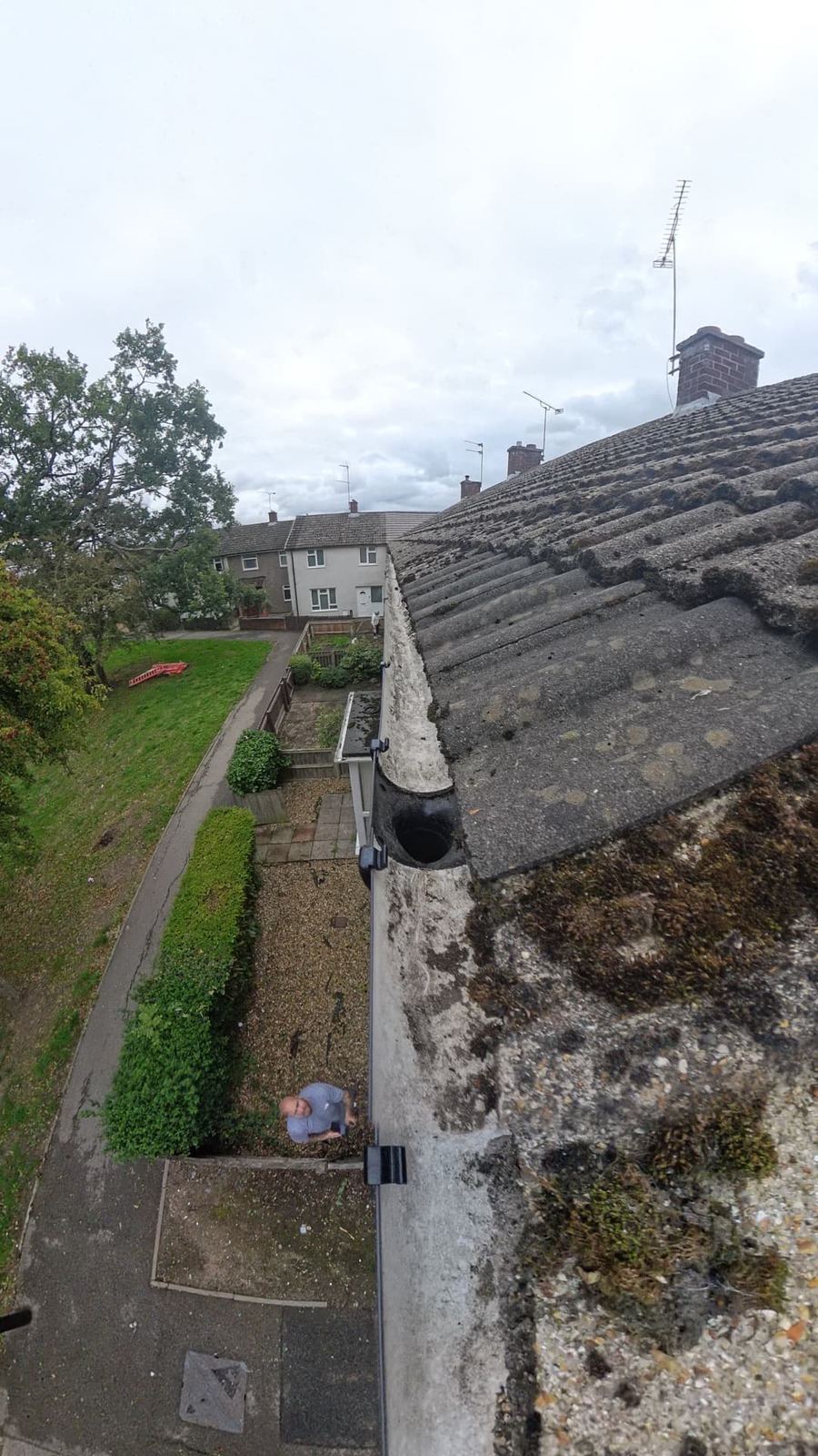 Cleared gutter from live camera inspection, comparison 8