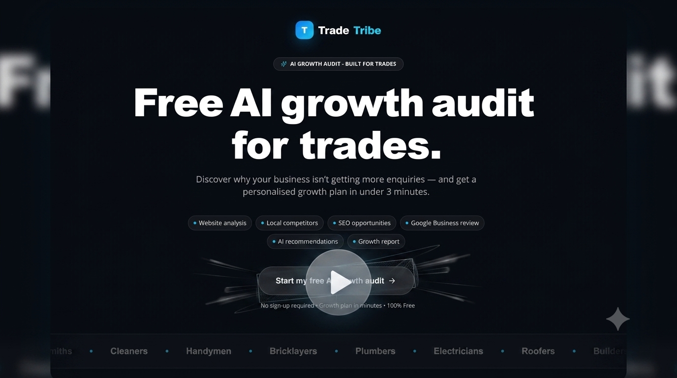Preview of the Trade Tribe AI growth audit walkthrough video