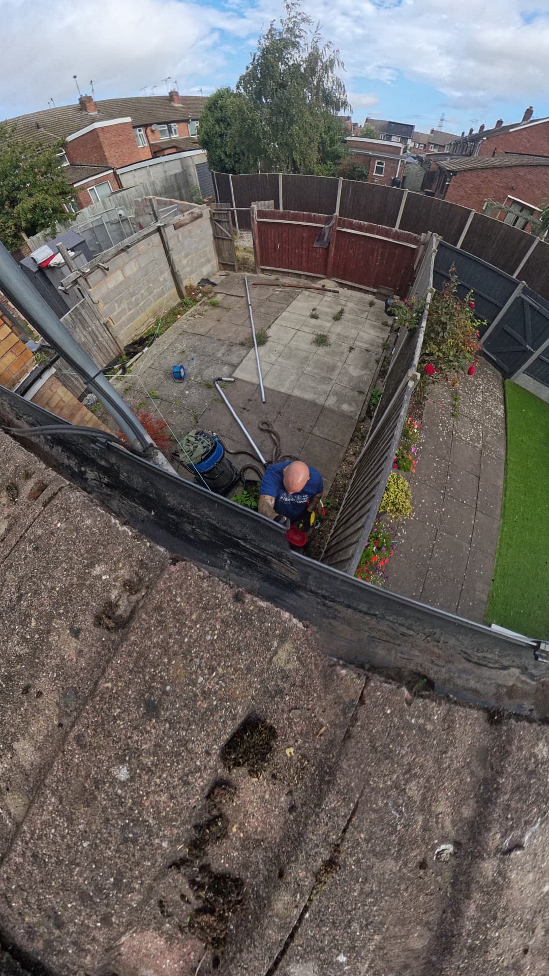 Cleared gutter from live camera inspection, comparison 5