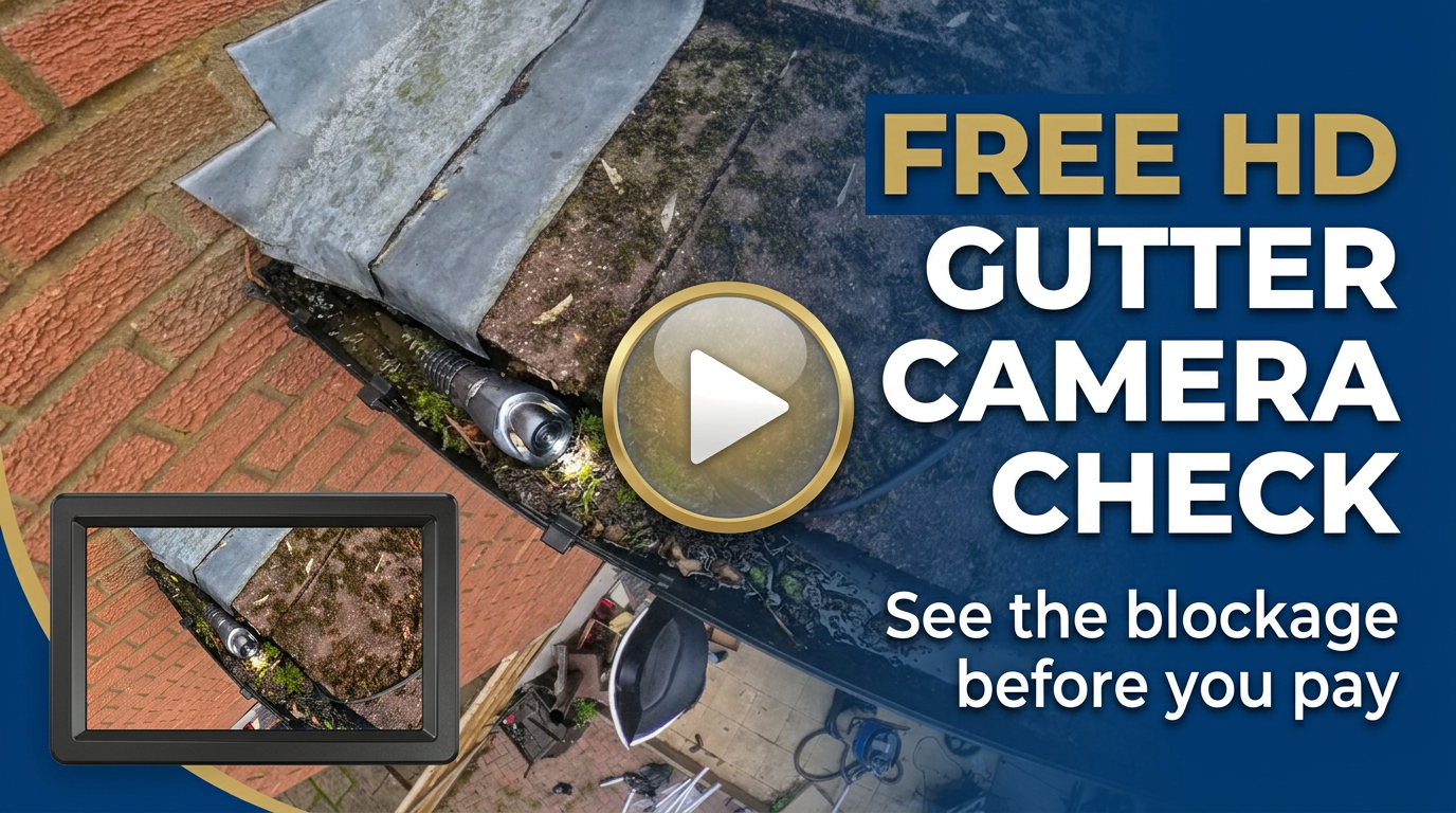 Free HD gutter camera check, see the blockage before you pay