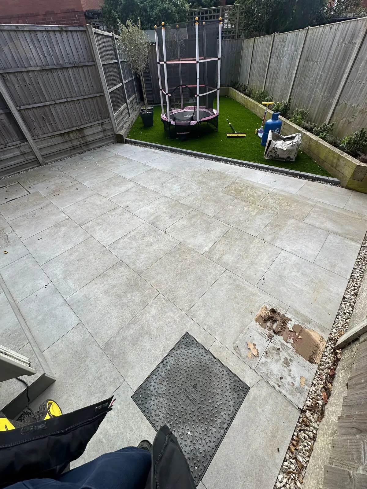 Block paved driveway in Hinckley · LE10, before pressure washing